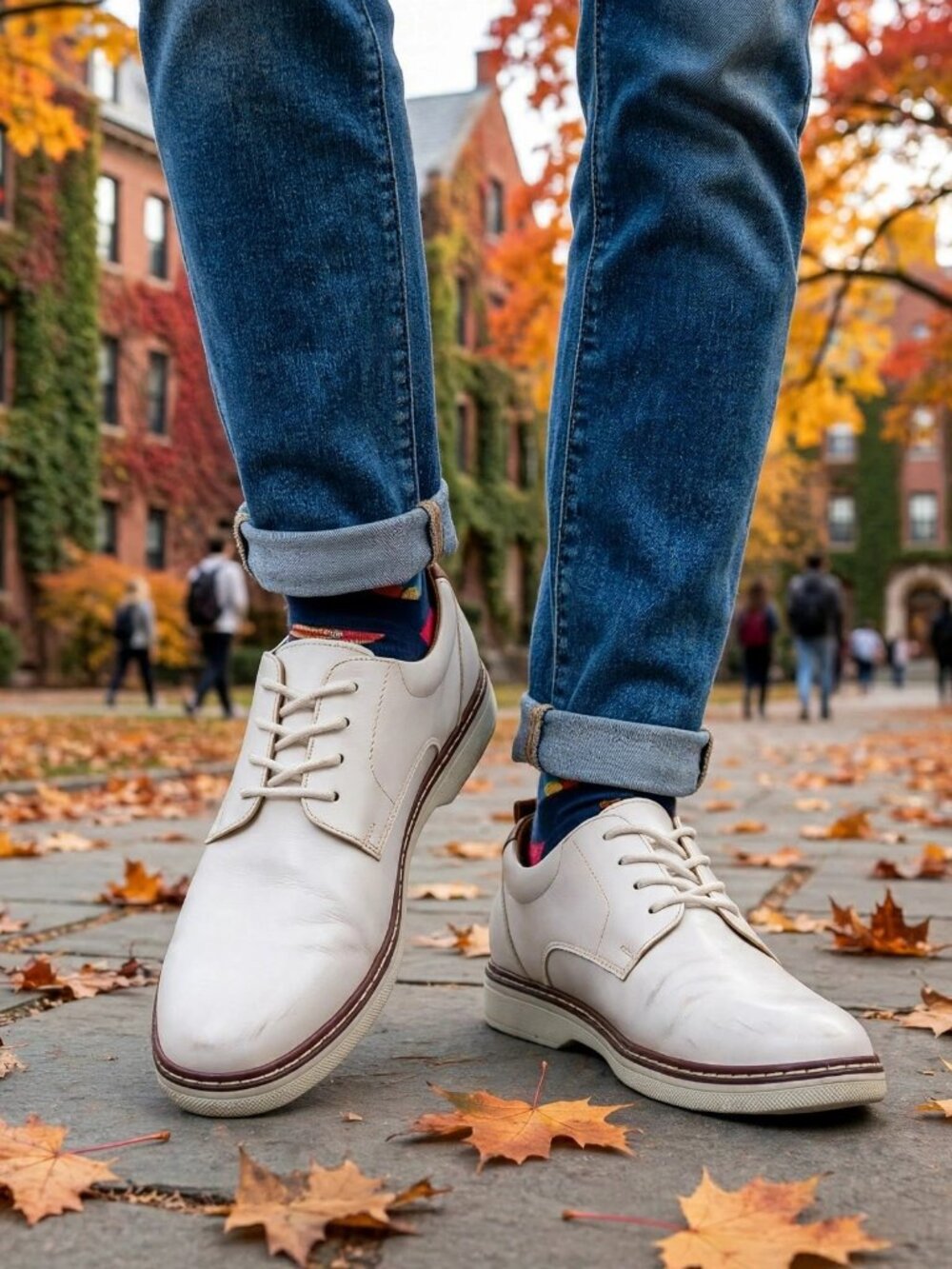 Alfani Billy Men's White Leather Lace Up Casual Oxford shoes Size 11M